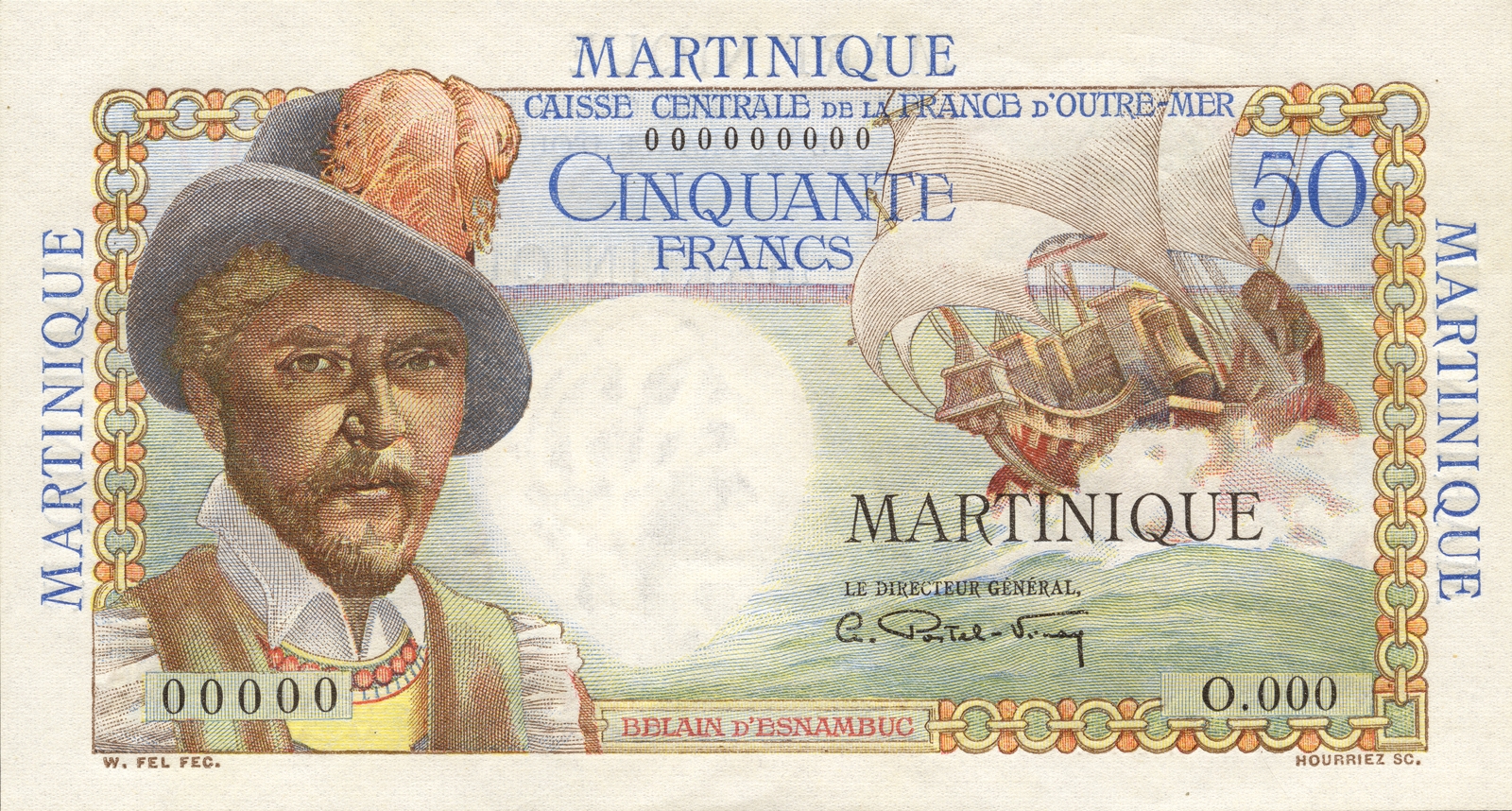 50 francs « Belain d’Esnambuc »