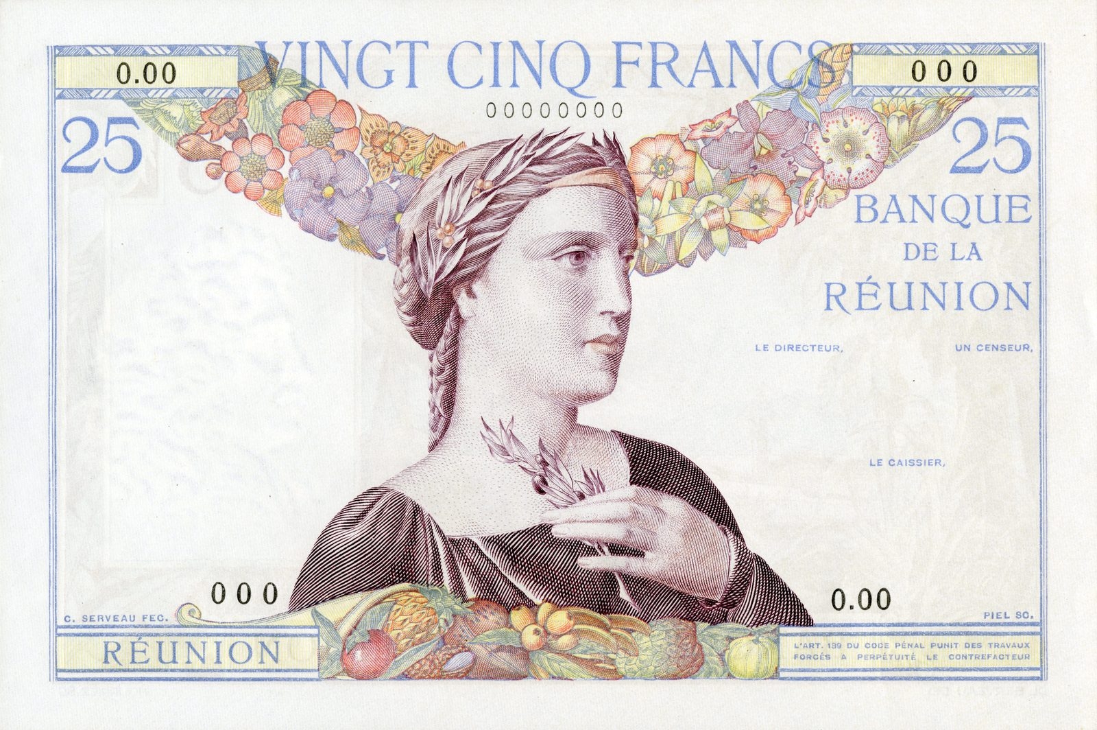 25 francs de la Banque de la Réunion