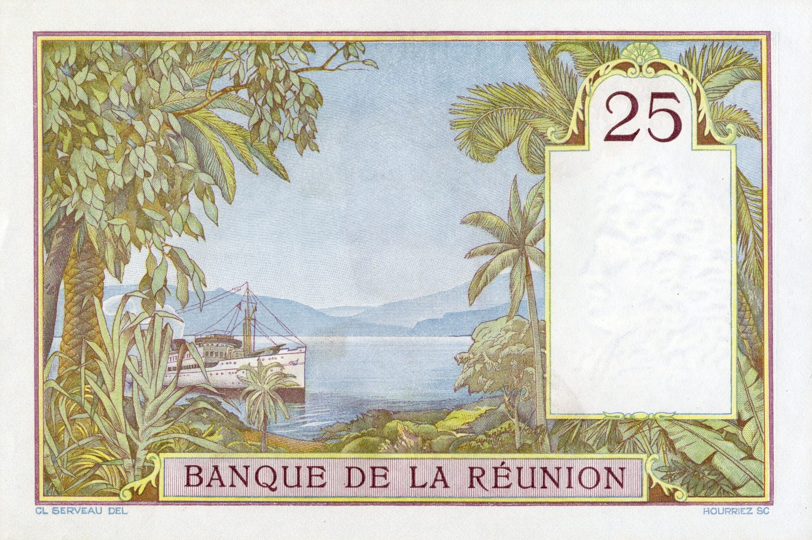 25 francs de la Banque de la Réunion