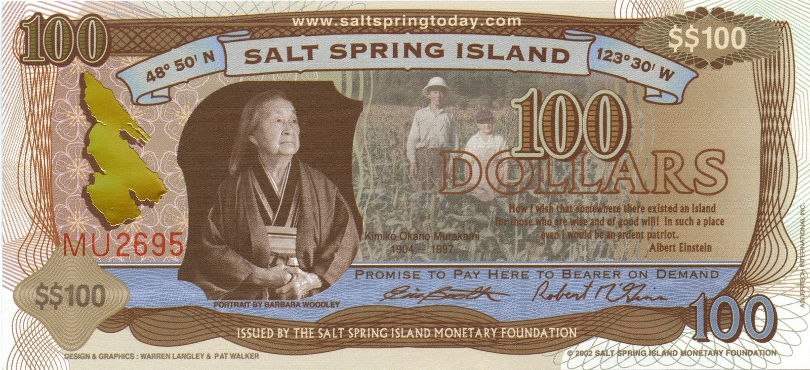 100 Salt Spring dollars