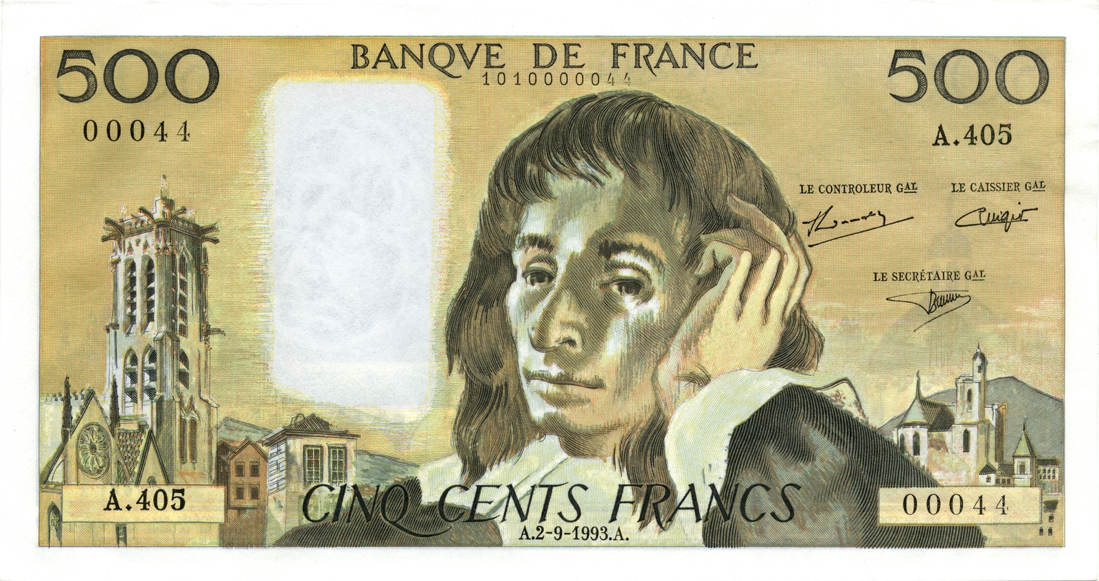 500 francs « Pascal »