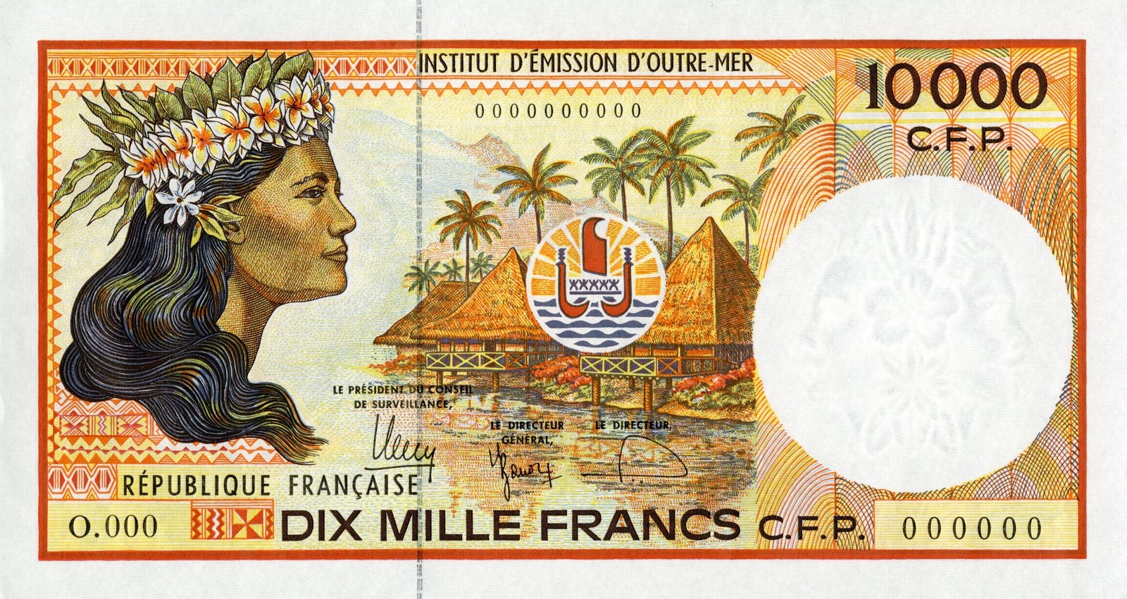 10 000 francs CFP « Femme et poissons »