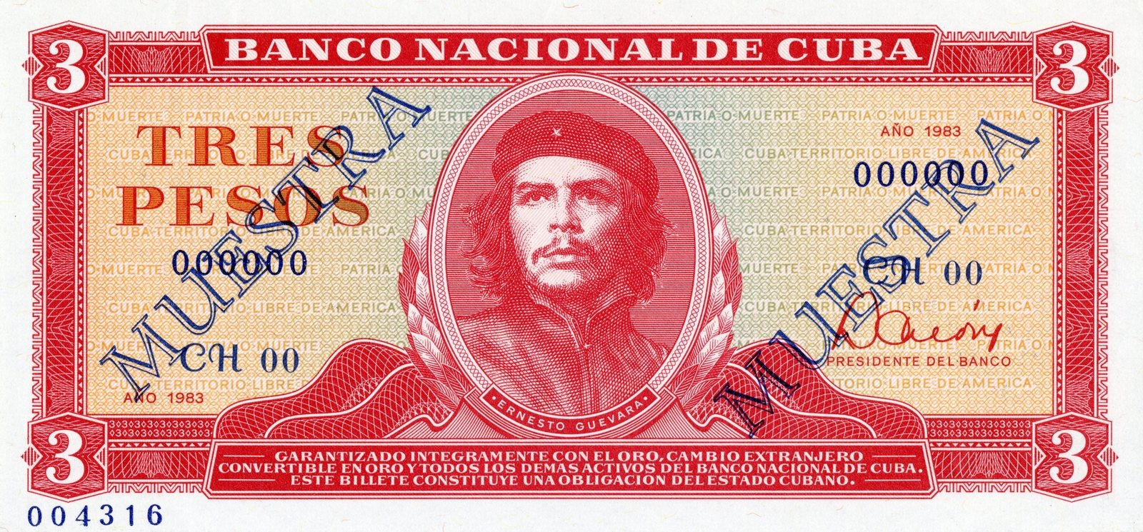 3 pesos « Che Guevara »