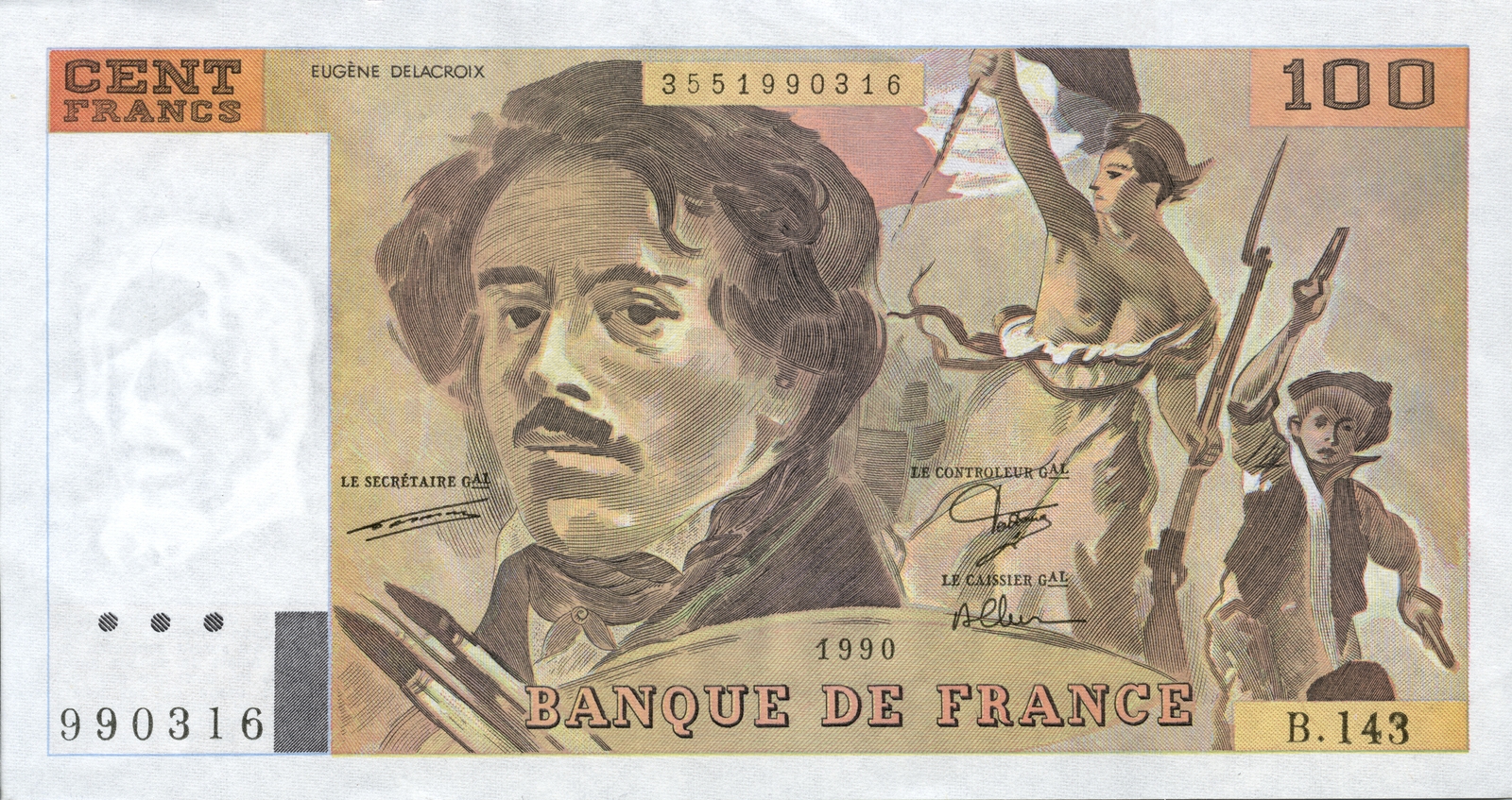 100 francs « Delacroix »