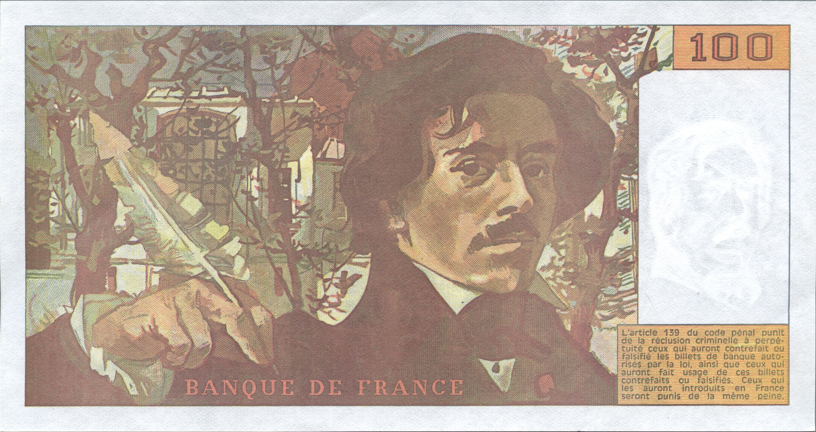 100 francs « Delacroix »