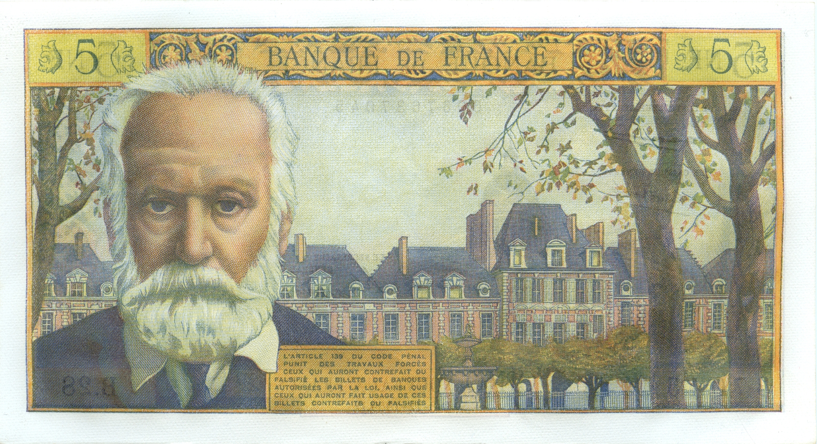 5 nouveaux francs Victor Hugo