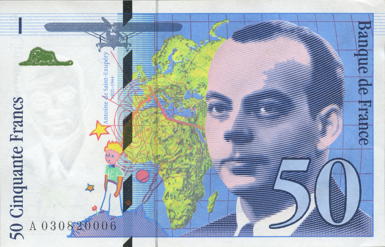 50 francs « Antoine de Saint-Exupéry »