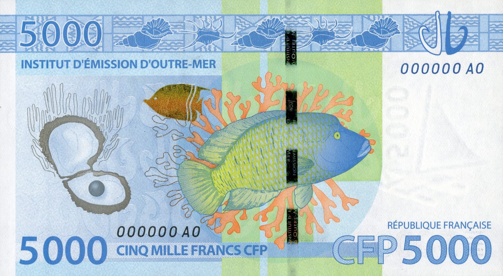 5 000 francs CFP « Faune aquatique »