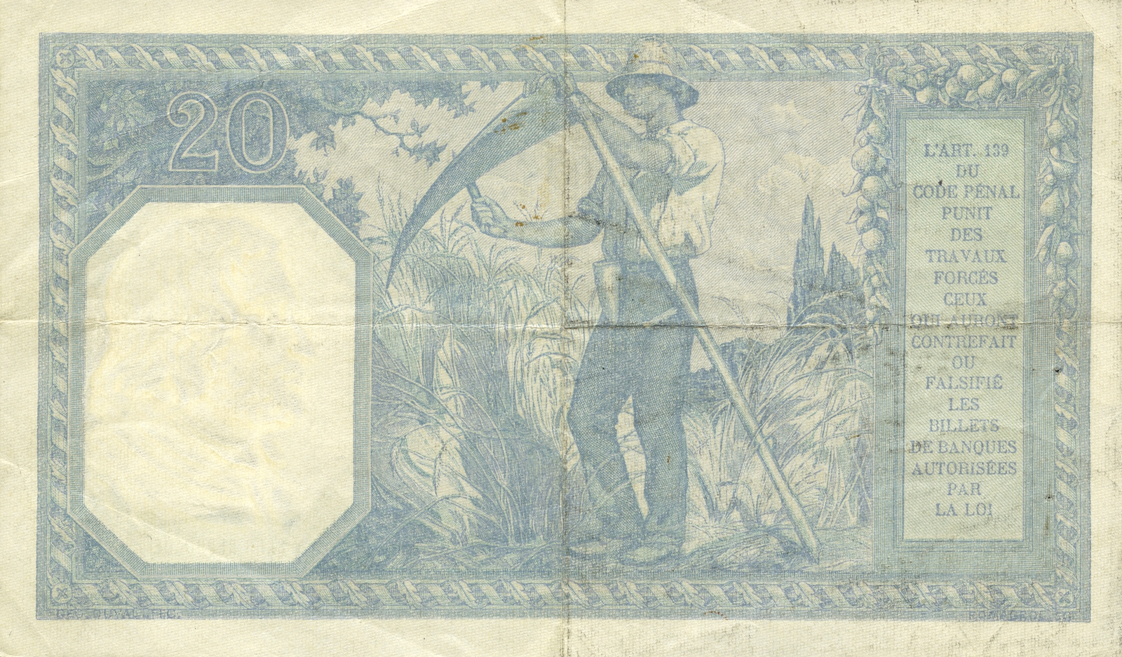 20 francs type 1916 « Bayard »