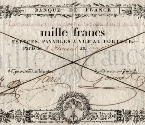 1000 francs - detail