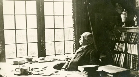 Georges Clemenceau at the desk in his study Georges Clemenceau at the desk in his study